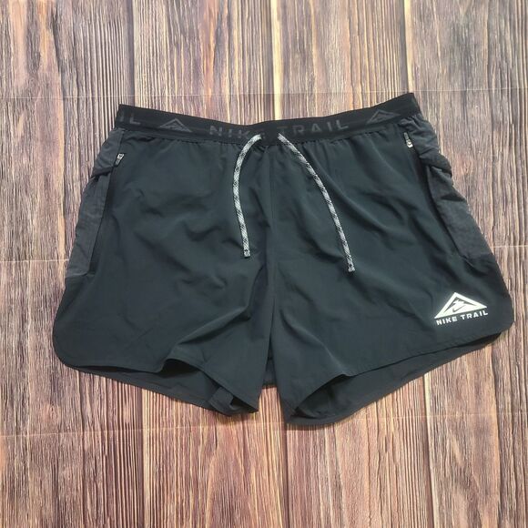Nike Running Shorts Mens 2XL Trail Dri-FIT 5" Brief-Lined Black DV9311-010 - Picture 1 of 14